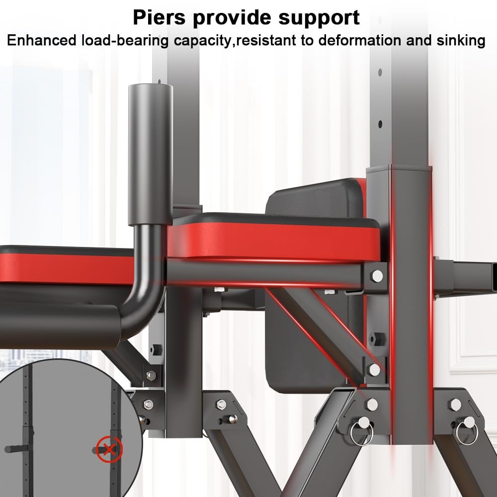 Foldable Power Tower Adjustable Multifunction Pull Up Bar Tower Station