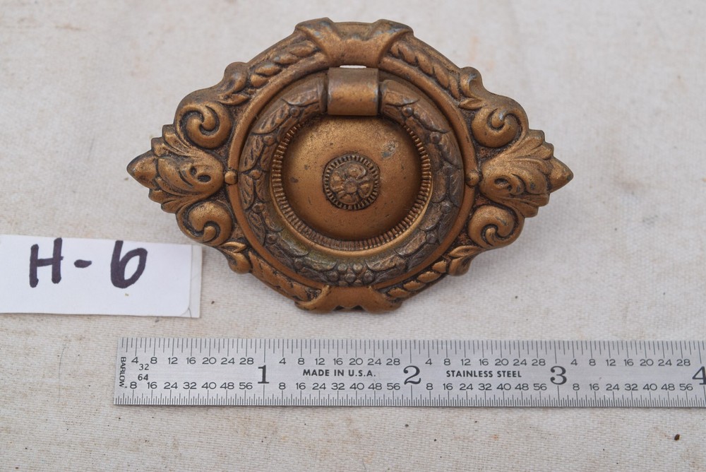 SALVAGED Single Post HARDWARE Vintage & Antique Cabinet/Drawer DROP RING PULL(S)