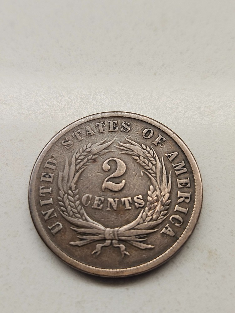 1864 Two Cent Piece Large Motto