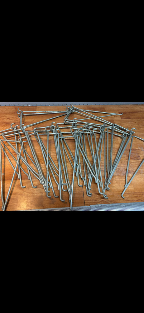 LOT OF 30 12"  PEG BOARD HOOKS