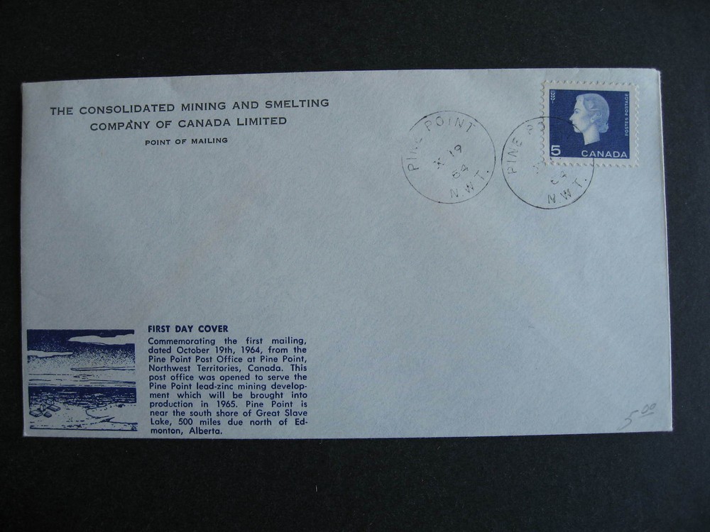 Canada first mailing from Pine Point post office NWT Oct 19,1964, check it out!