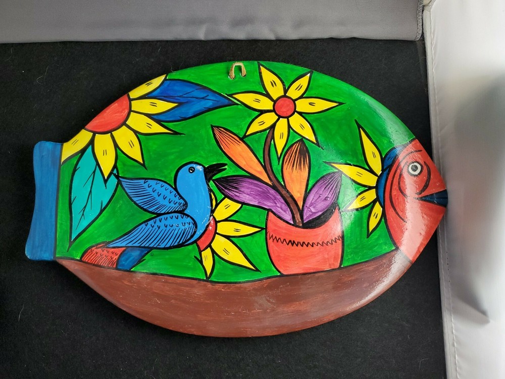 Ixtapa 1999 Mex. Fish Red Clay Dish