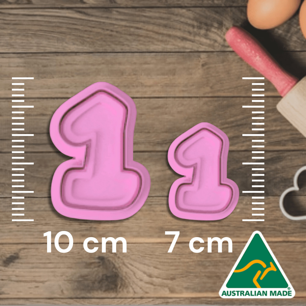 0-8 Basic Number Set Cookie Cutter/Embosser Stamps