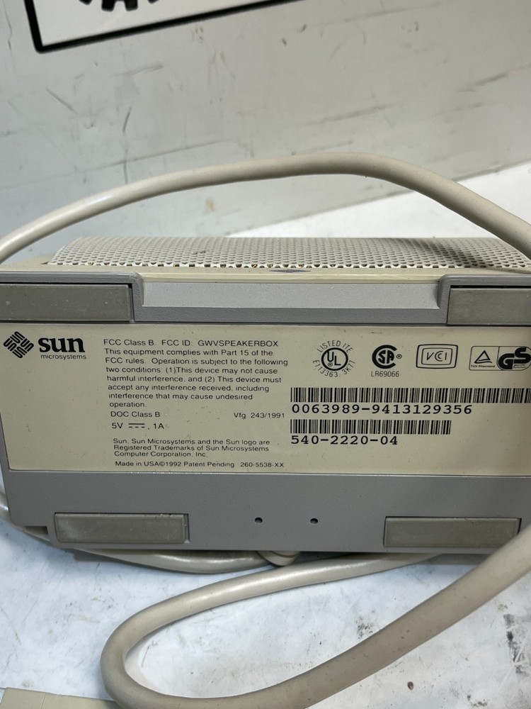 Sun Microsystems 540-2220-04 Speaker Sparc10