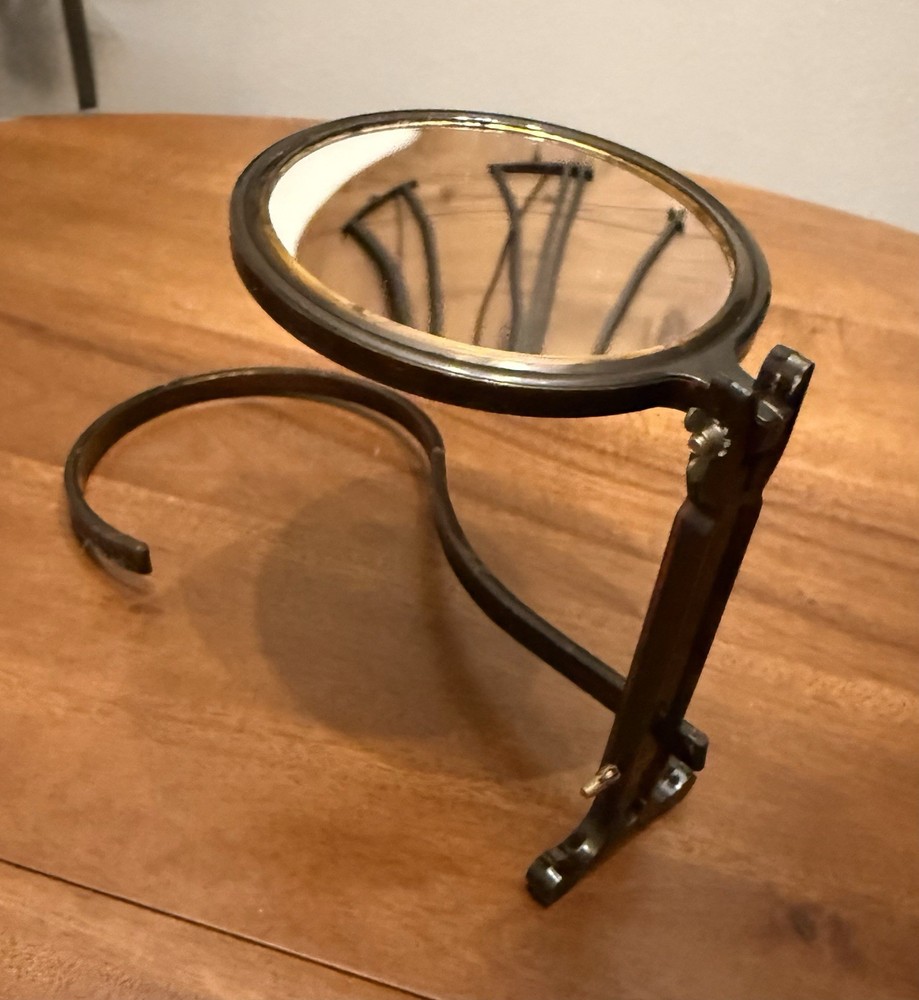 Vintage 2 Sided Around The Neck/Adjustable Table Magnifying Mirror