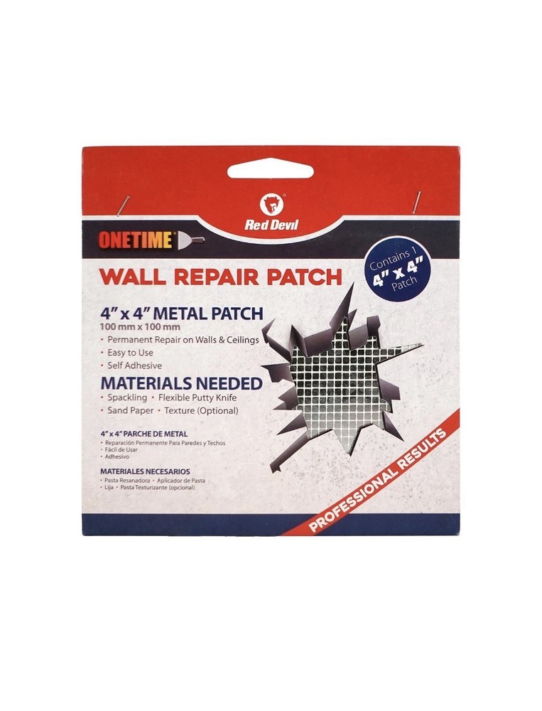 Red Devil 1214 ONETIME Wall Repair Patch, 4 inch, Multi