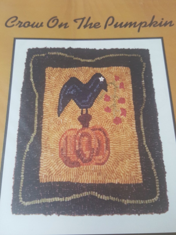 Sew Unique Creations Rug Hooking Pattern 'Crow on the Pumpkin' NEW