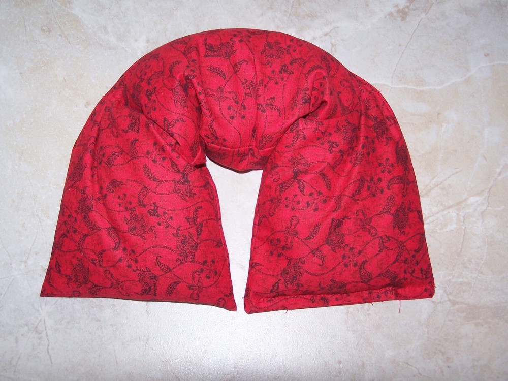 Microwave Flaxseed neck & Shoulder  Pillow, Heating Pad -Red