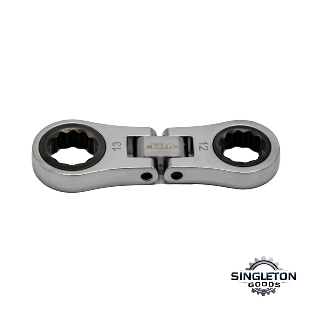 VIM Tools Nano Flex Ratcheting Wrench Set 3 Piece Double Sided Tools w Storage