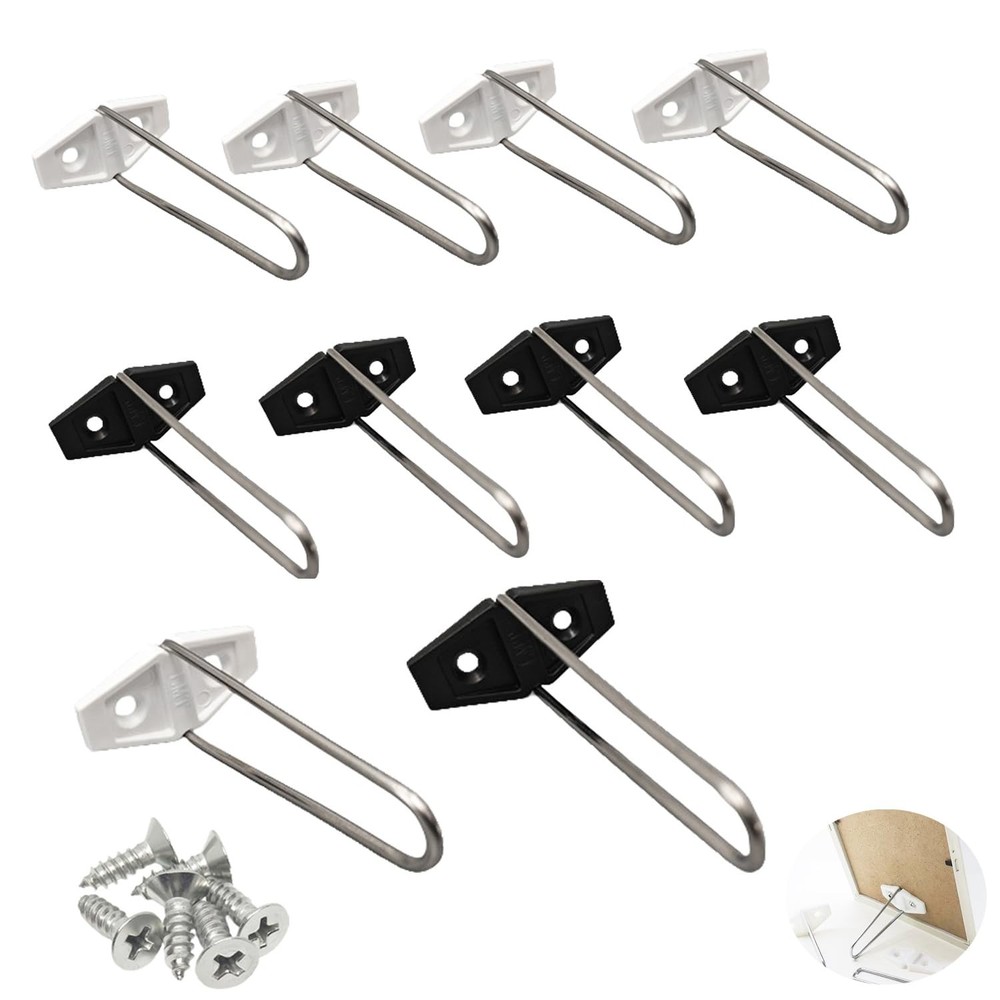 UtySty 10 Pack Easel Back Replacement Picture Frame white/black