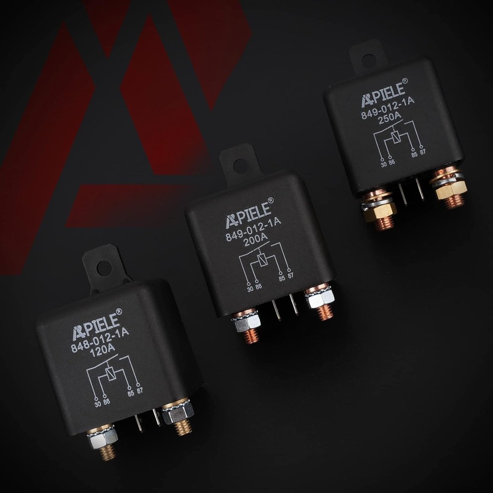 Continuous duty relay 12v dc 200a 4 pin on off split charge