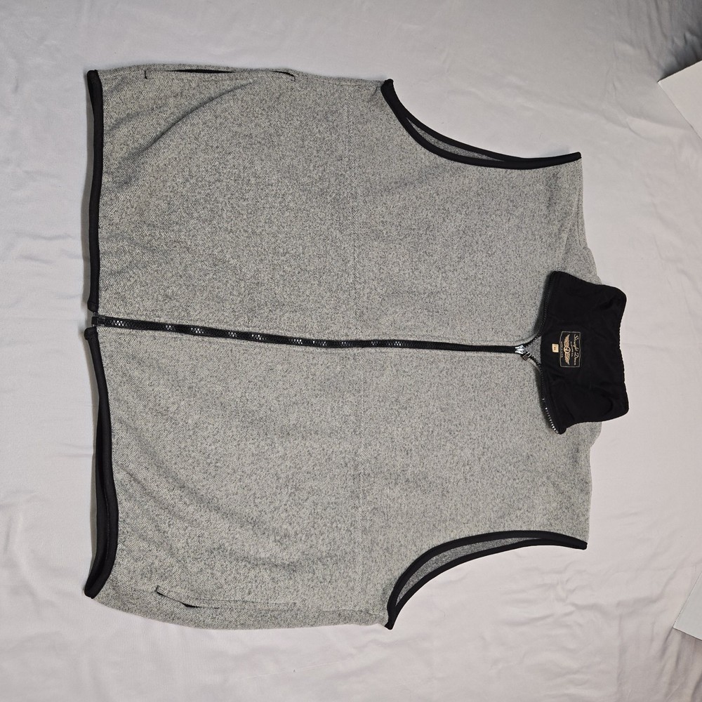 Straight Down Sleeveless Full Zip Golf Vest Gray XL EUC