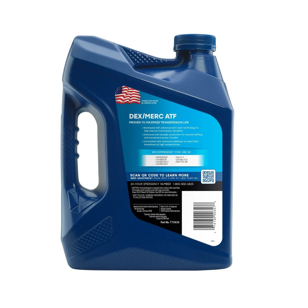 (02 Pack) Valvoline Dex/Merc Automatic Transmission Fluid (ATF) 1 GA