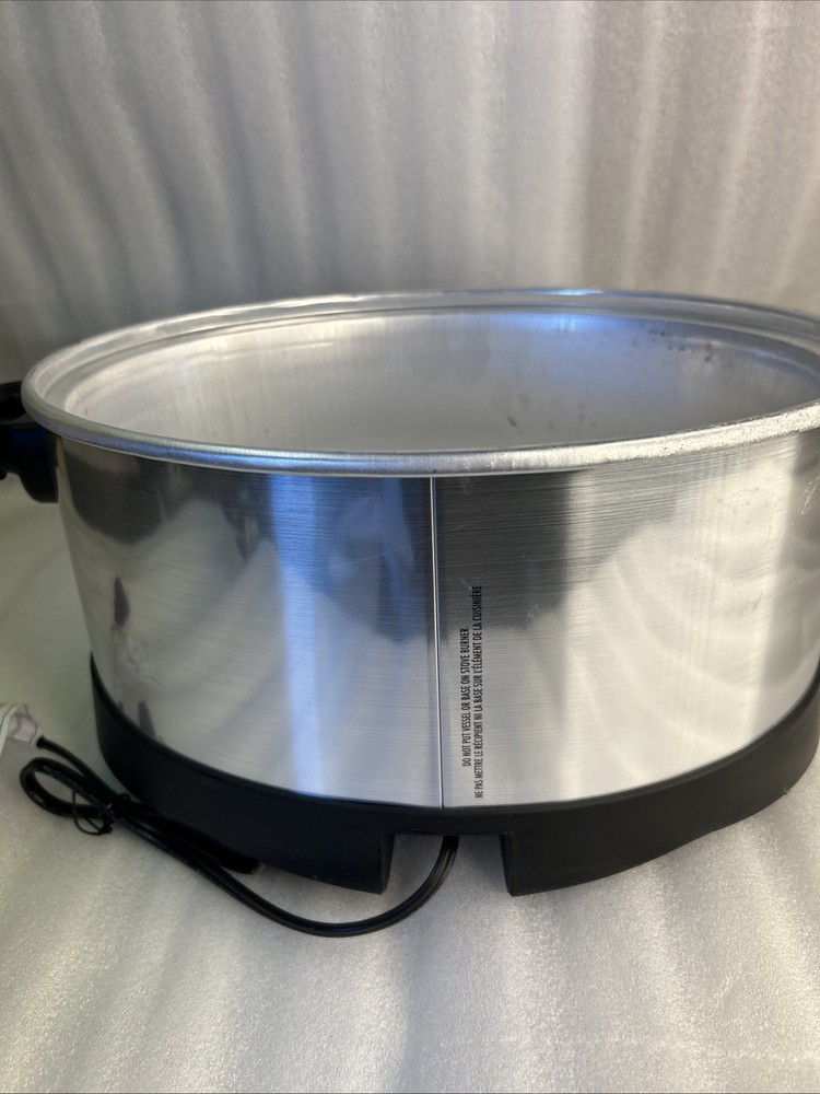 Hamilton Beach 33660, 6 Qt Capacity Programmable Slow Cooker - Silver Base Only