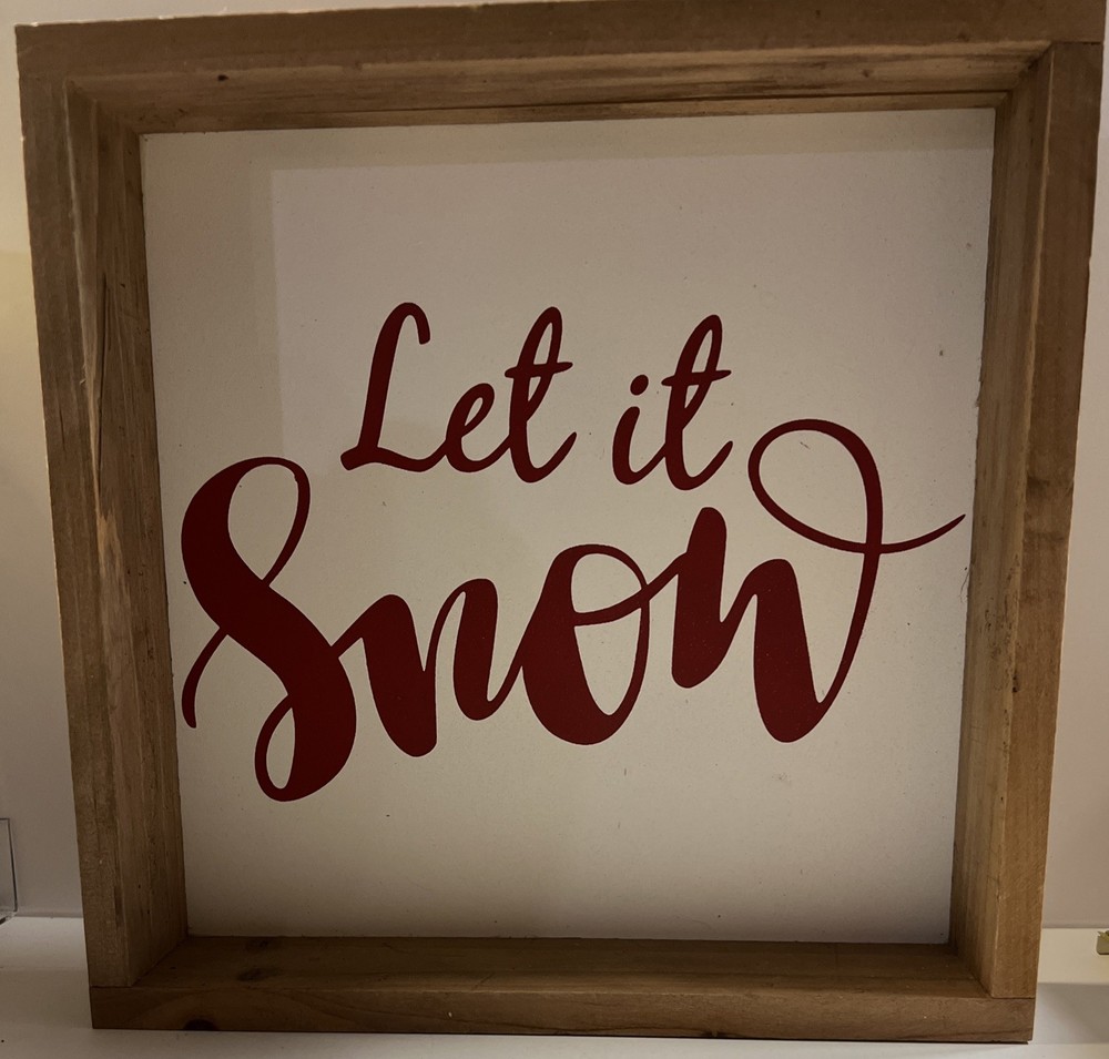 Winter Holiday Let It Snow Sign Wall Decor Picture