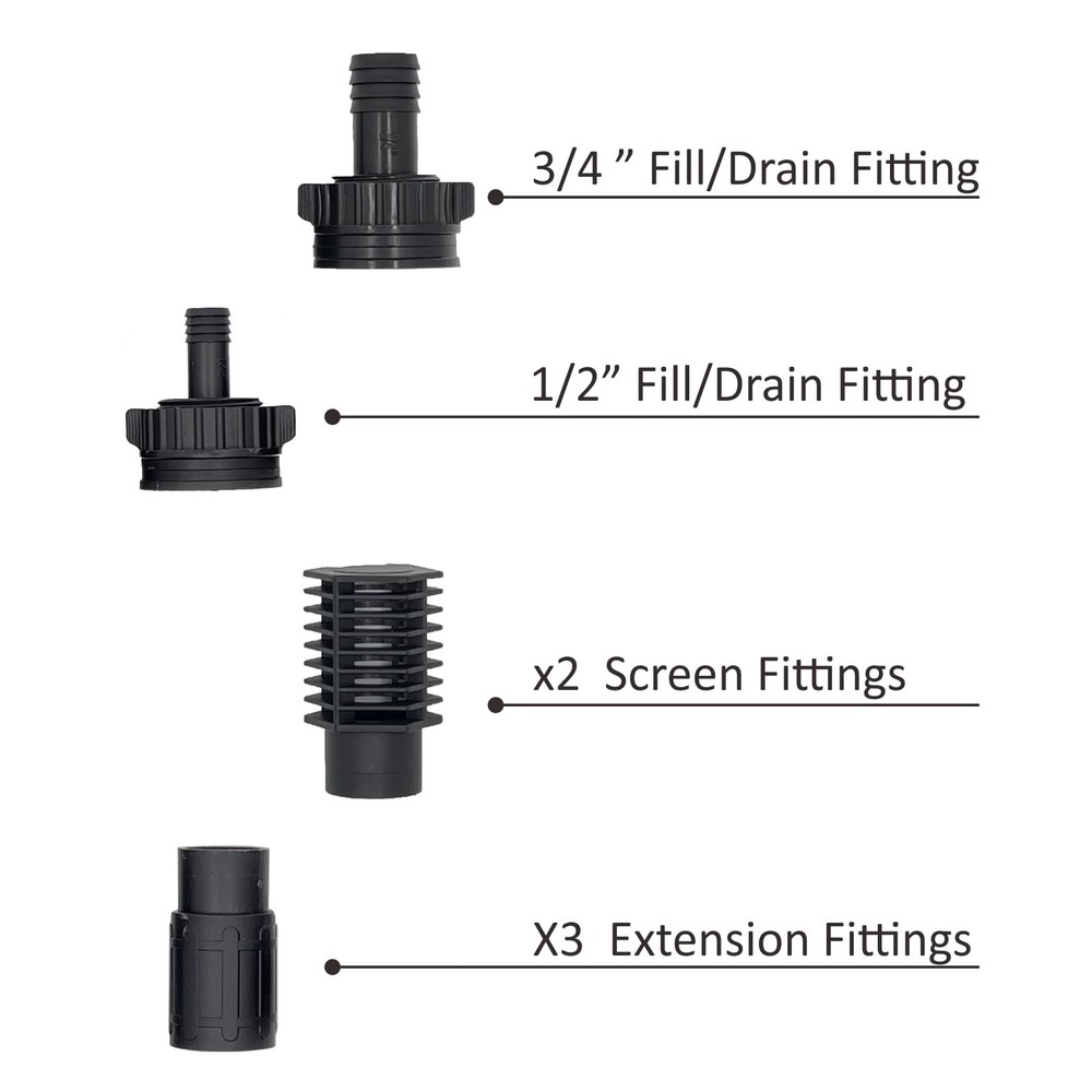 Toolazy Ebb & Flow Fitting Kit，Ebb and Complete Kit Combo Set...