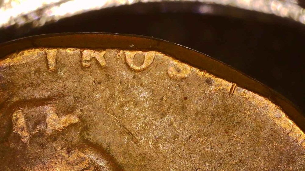 1970 D Lincoln Cent Clipped Planchet / Weak FG