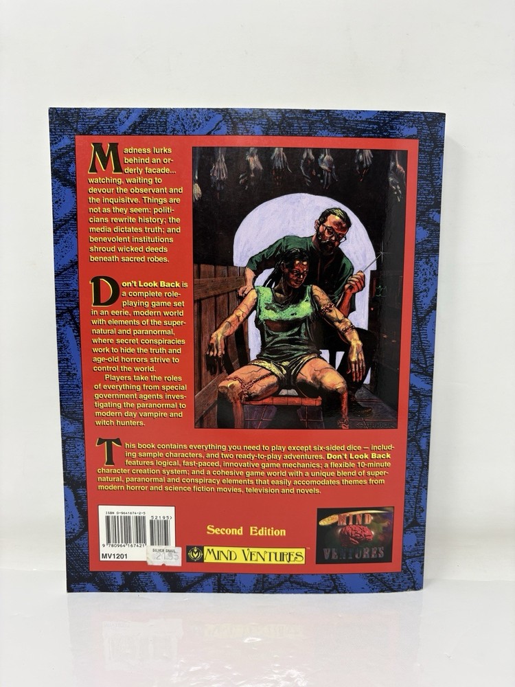 Don’t Look Back Terror Is Never Far Behind Mind Ventures RPG Sourcebook 2nd Edit