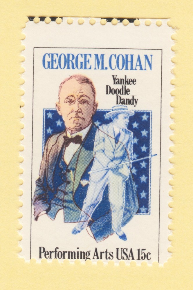 US Sc 1756 MNH. 1978 15c George M. Cohan, horizontal MISPERF, ERROR
