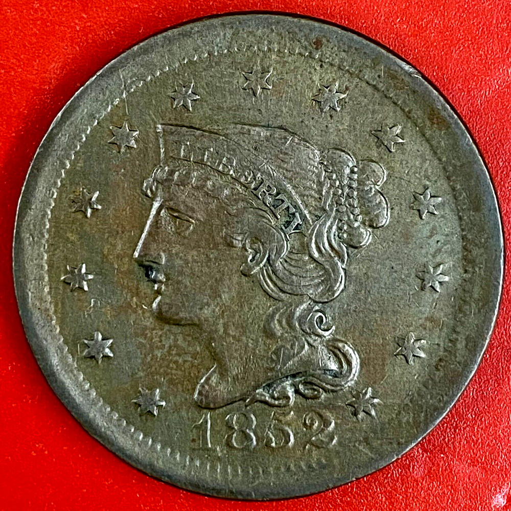 1852 BRAIDED HAIR LARGE CENT