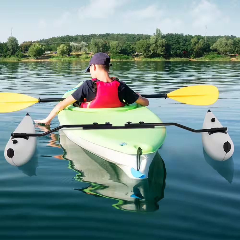 Kayak Outrigger Stabilizers 2 PCS PVC Inflatable Outrigger Float with Sidekick A