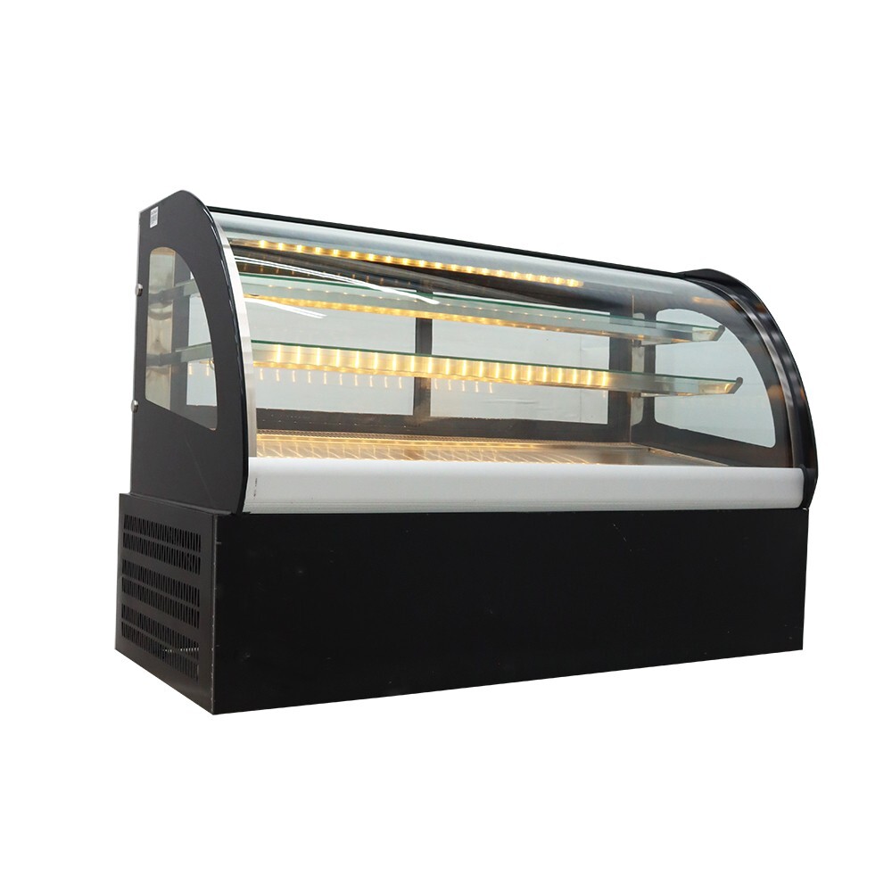 220V Desktop Refrigerated Cake Display Cabinet 3 Layers Bakery Showcase