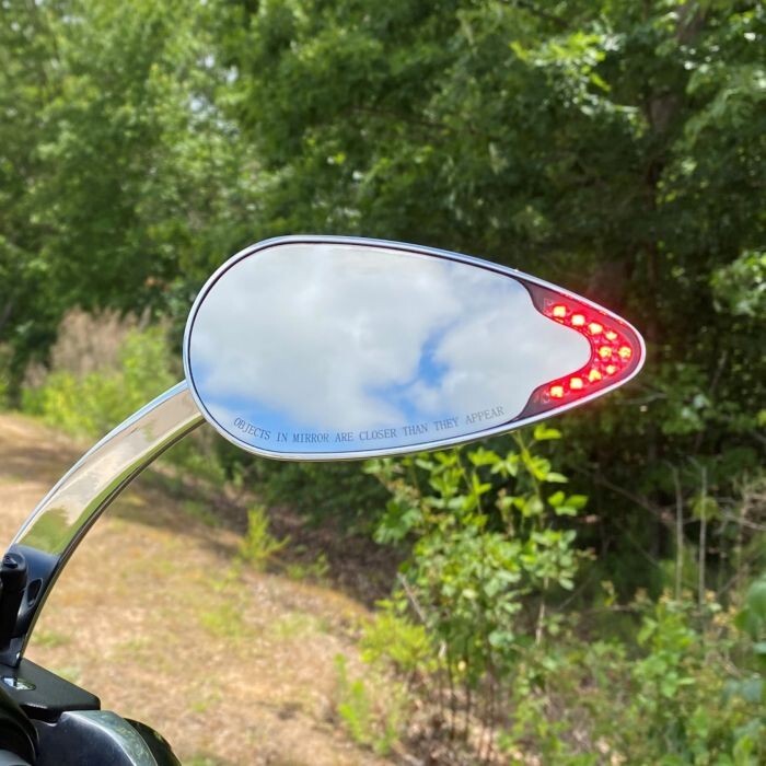 Custom Dynamics Amber/White/Red LED Mirrors - Chrome