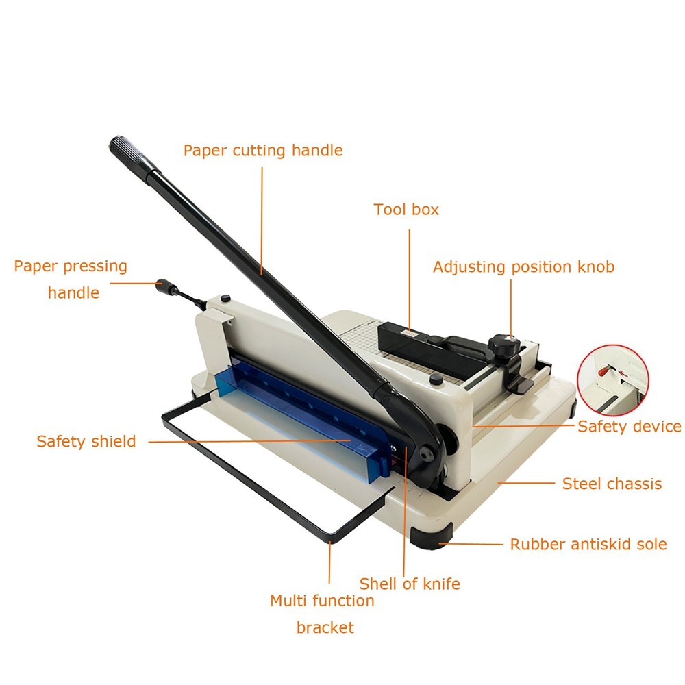 12" A4 Width Guillotine Paper Cutter Heavy Duty Stack Paper Trimmer Blade Scrap