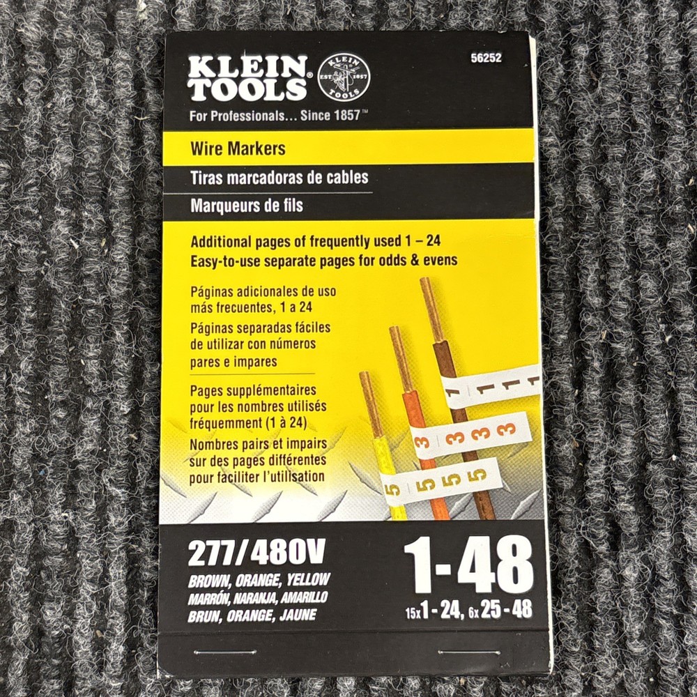 Klein Tools 56252 Wire Marker Book 1-48