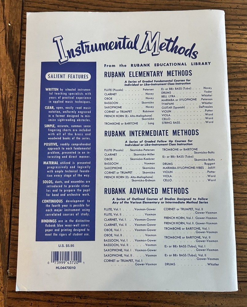 Rubank Elementary Method - Cornet or Trumpet