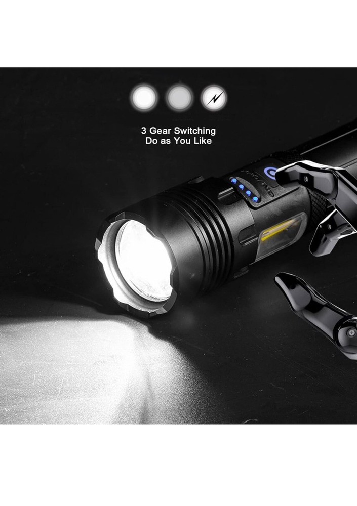 Strong Light Flashlight USB Charging Multi-Function Super Bright Outdoor Hiking