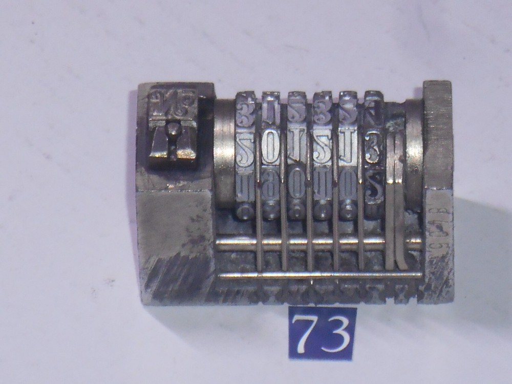 SUNUM | letterpress numbering machine | 73