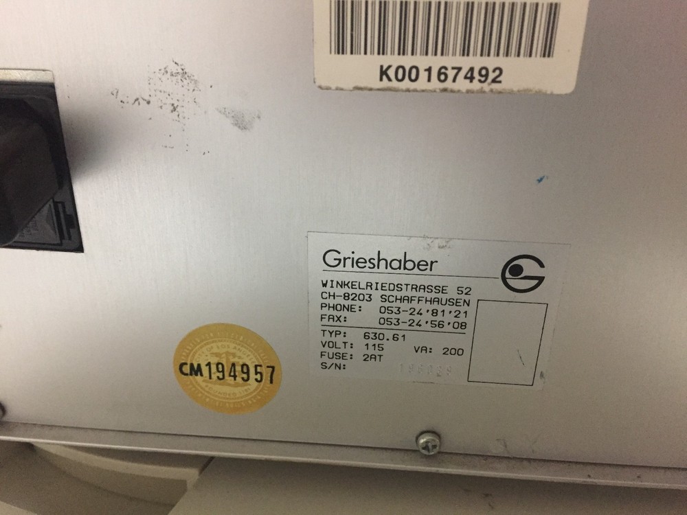 GRIESHABER LIGHT SOURCE GLS 630.61