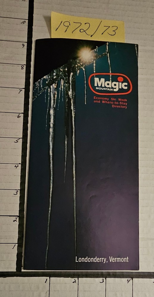 1972/73 MAGIC MT.SKI AREA  BROCHURE. MINT SEE DESCRIPTION