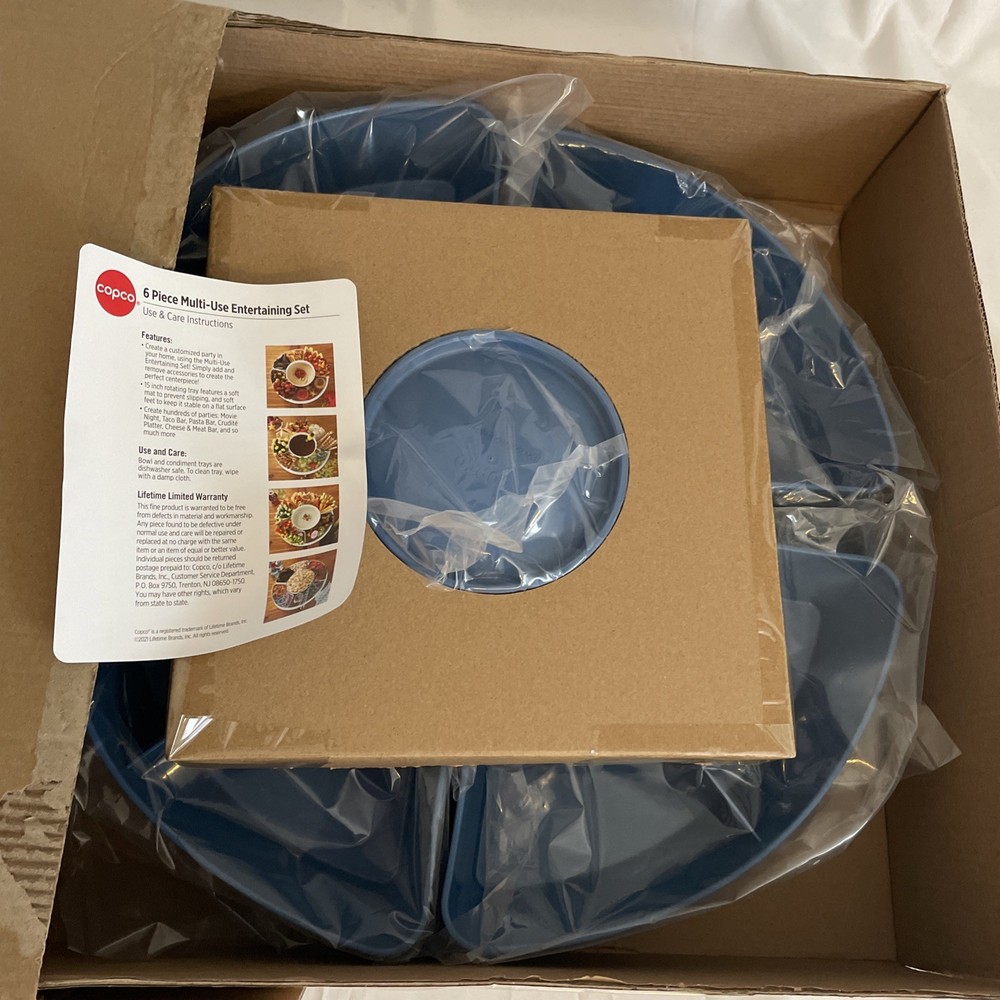 Copco Multi-Use Lasy Susan Serving Tray. Vegetable. Snack. NEW