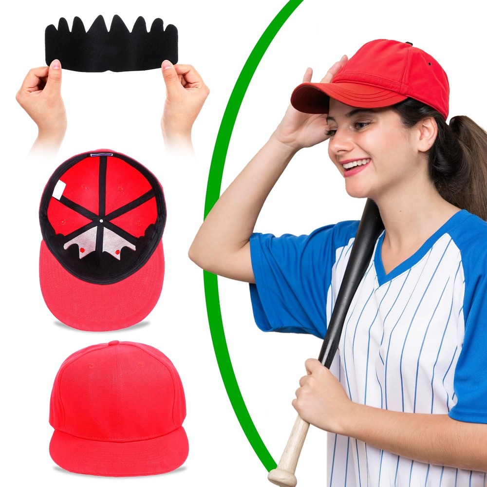10 PCS Black Baseball Caps Inserts, Flexible Washable Hat Shaper Insert Reusable