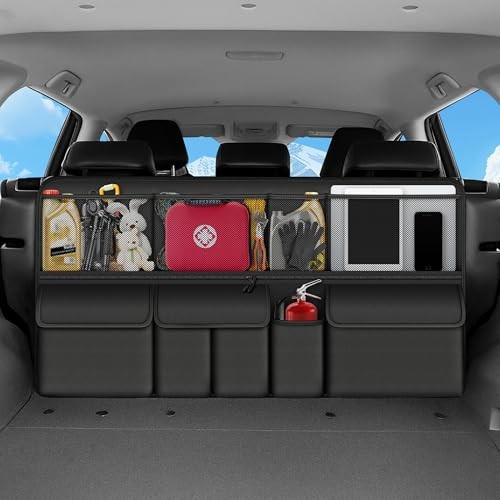 Hanging Car Organizer Trunk Back Seat Trunk Organizer Foldable Cargo Storage