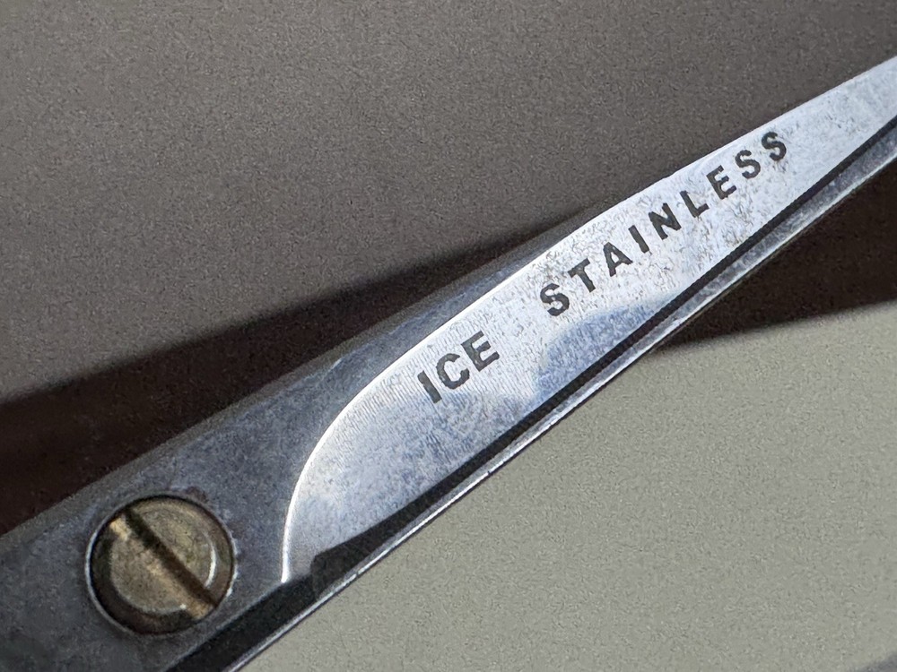 Vtg Vogel Brothers Ice Stainless Eclipse 434 Scissors Barber Fly Tying Tool