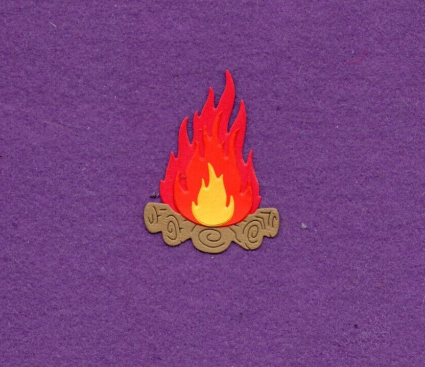 CAMPFIRE camping # 4 die cuts scrapbook cards