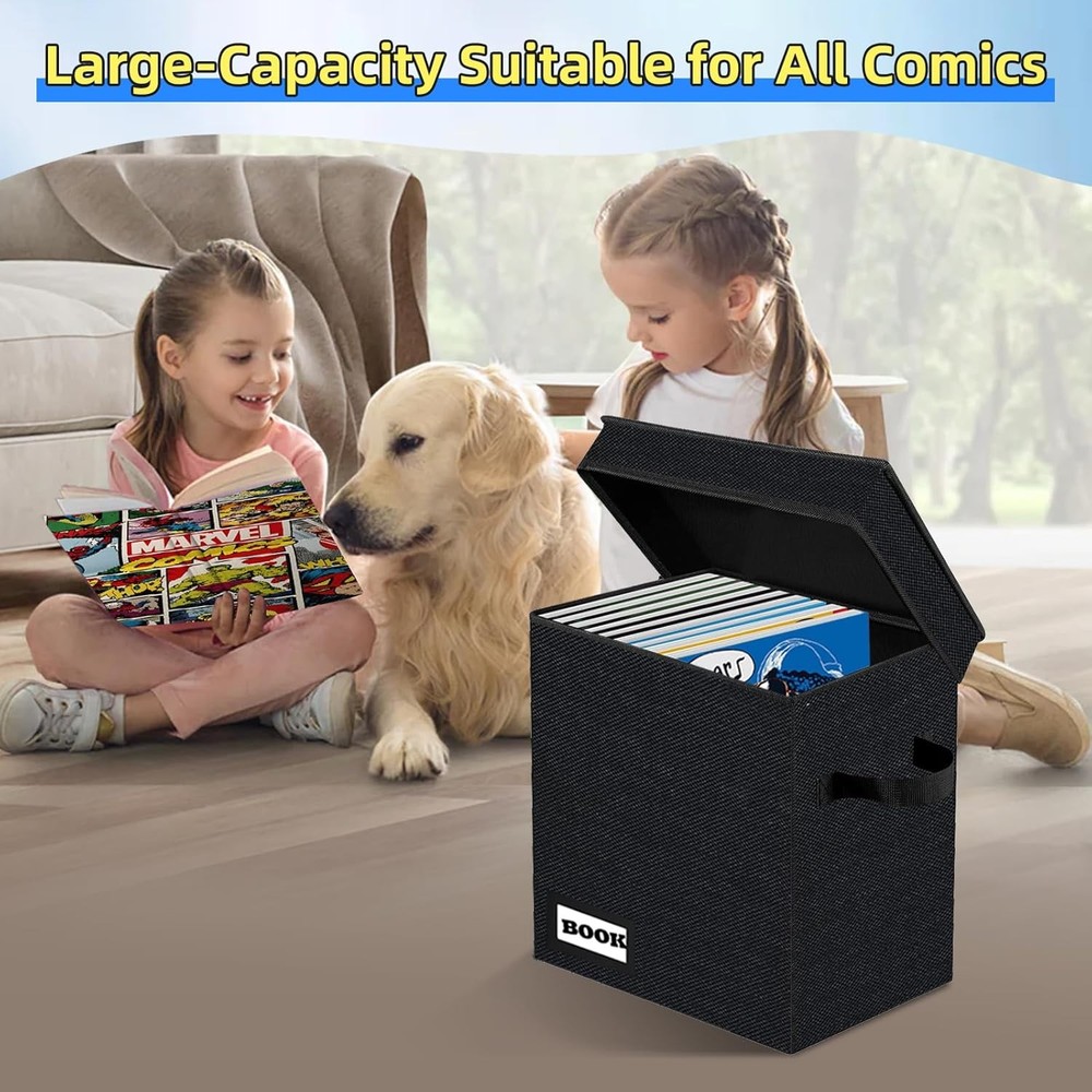Collection Comic Book Storage Boxes, Protector Organizer 11.8" X 9.8" X 7.8"