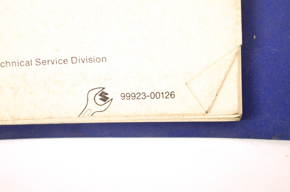 OEM Suzuki 99923-00126 1981 X Model Ready Reference Service Specifications