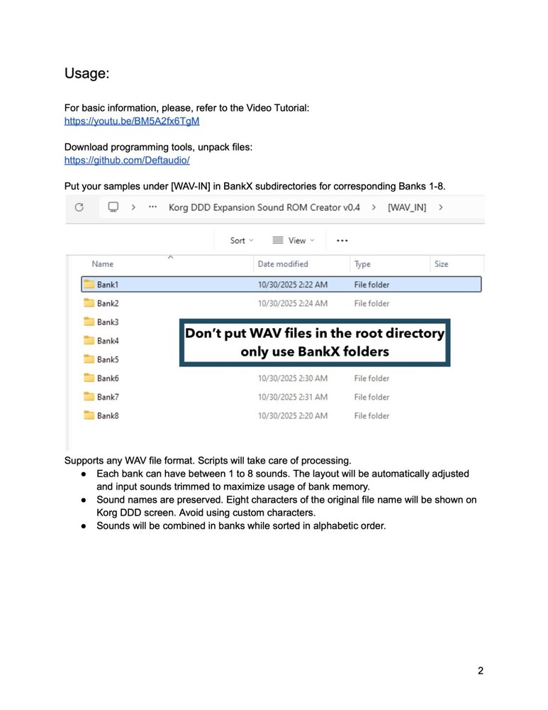 Deftaudio Programmable PCM card for Korg DDD-1 / DDD-5