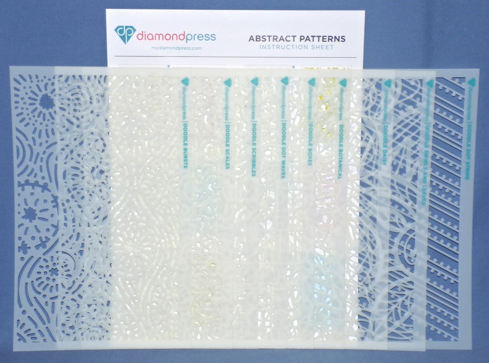 Diamond Press Abstract Patterns Stencils 9 single stencils All New Free Ship