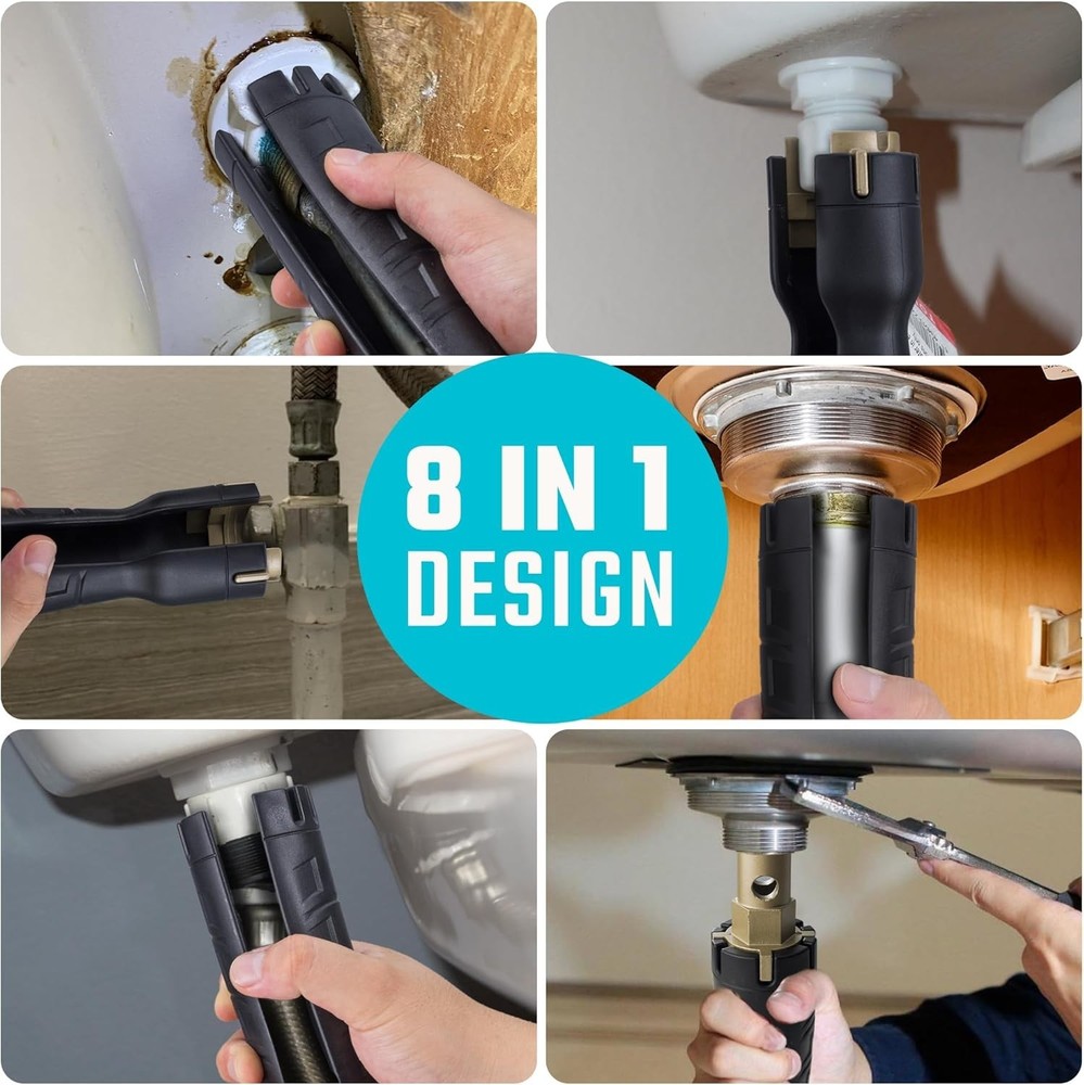 Professional 8-in-1 Plumbing Tool - Screwdriver Functionality for Versatility