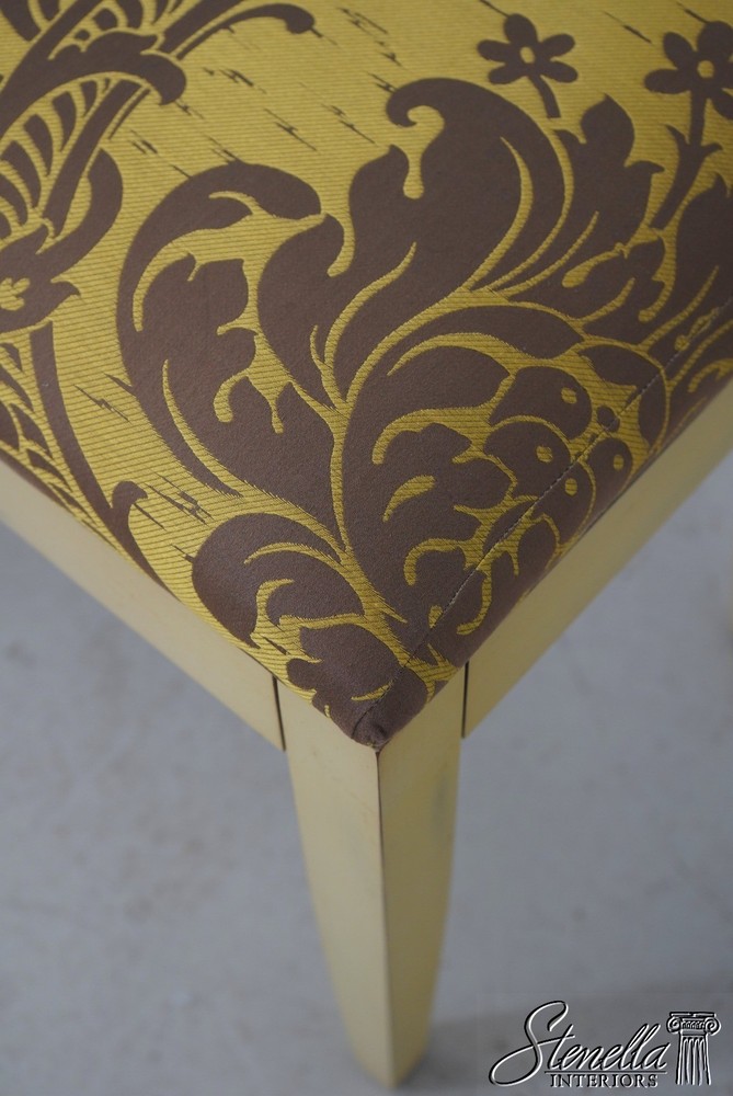L72017: HENKEL HARRIS Paint Frame Upholstered Window Bench