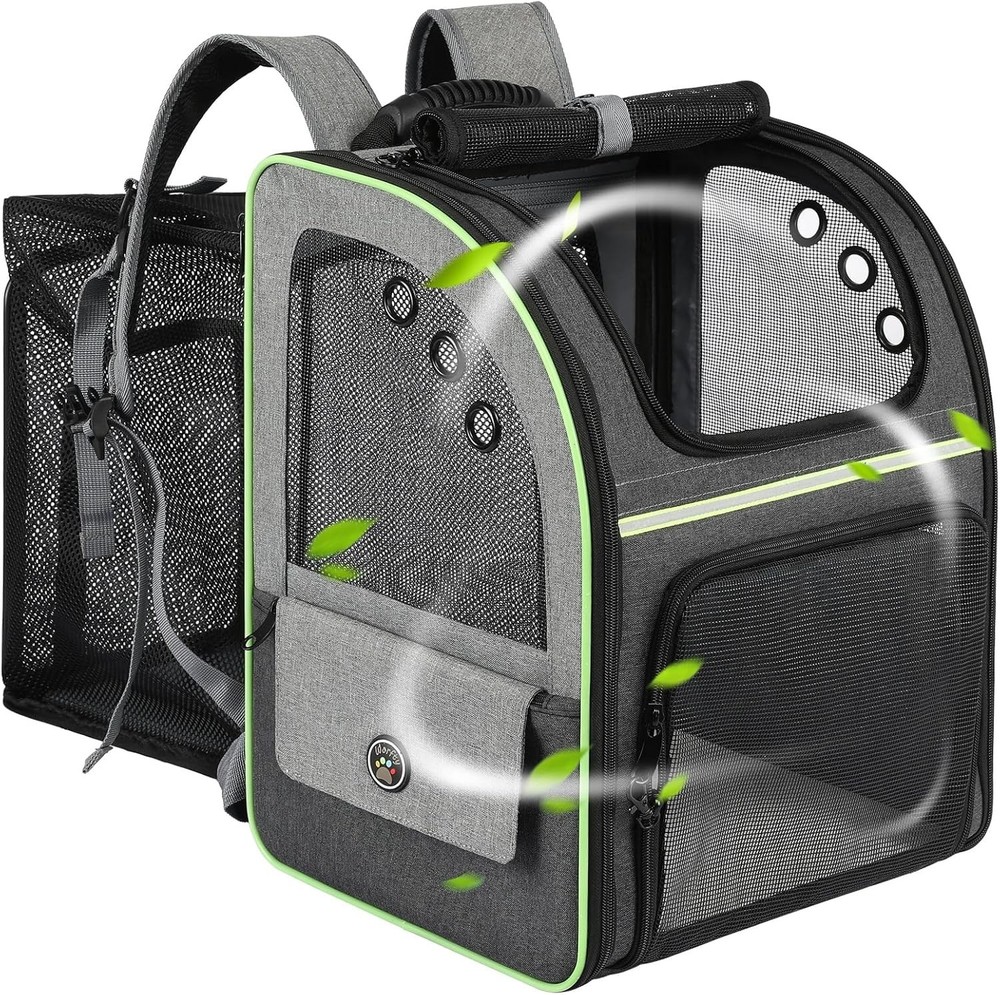 Cat Carrier Backpack, Large Cat Backpack Carrier Soft, Expandable Airline App...