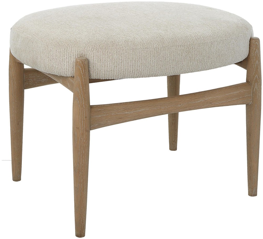 Uttermost 23736 Acrobat 25"W Hardwood Framed Polyester Bench - White