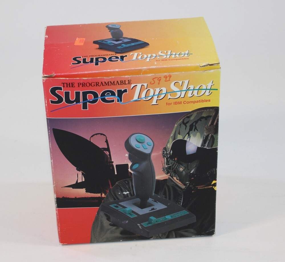 Super Top Shot Programmable Flight Simulator Joystick GC-1000 IBM Compatible