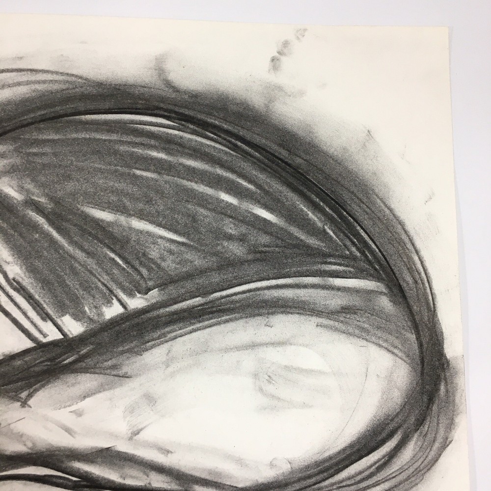 Kip Gresham Unsigned Original Charcoal Drawing Gymnast Curwen Archive #1