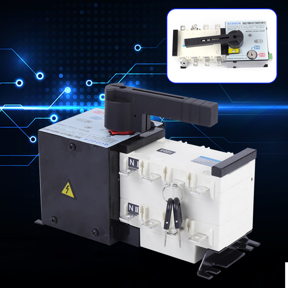 100A 4P Dual Power Automatic Transfer Switch Changeover Isolation Generator